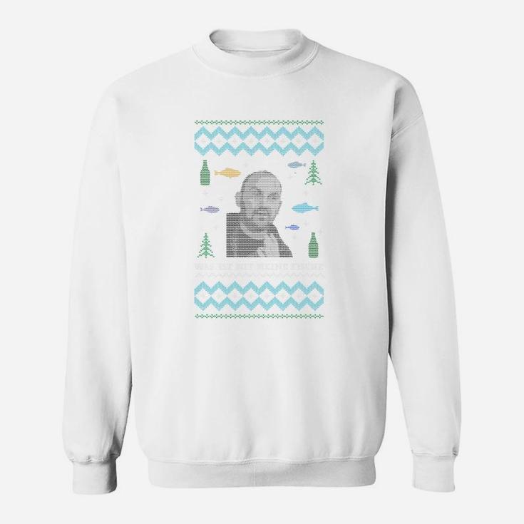 Retro Herren Sweatshirt mit Abstraktem Porträt Design, Graphisches Tee