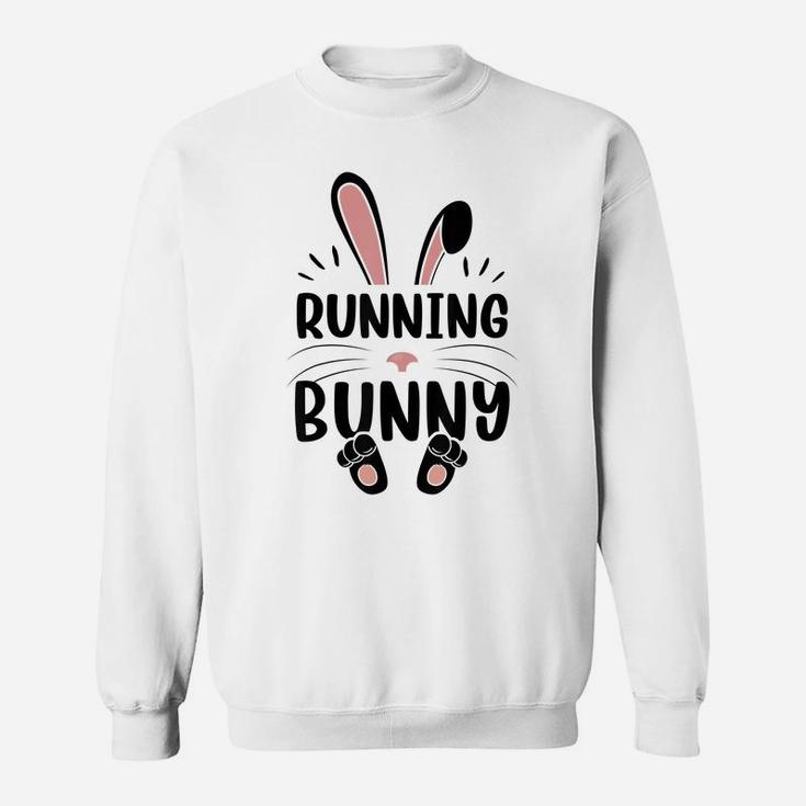 Running Bunny Funny Matching Easter Bunny Egg Hunting Sweatshirt