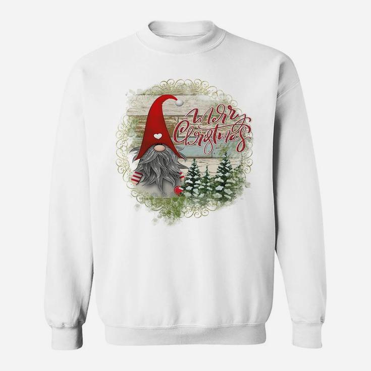 Santa Claus Garden Gnome Merry Christmas - Christmas Gnome Sweatshirt Sweatshirt