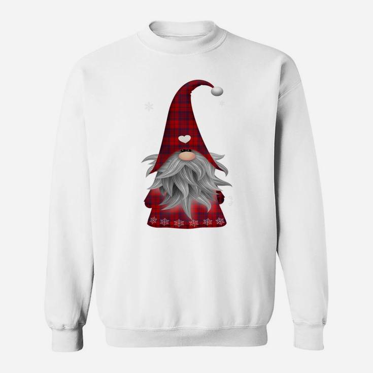 Santa Claus Garden Gnome Merry Christmas Plaid T Shirt Sweatshirt