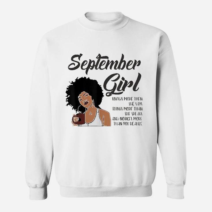 September Girl Birthday American Black Women Virgo Libra Sweatshirt