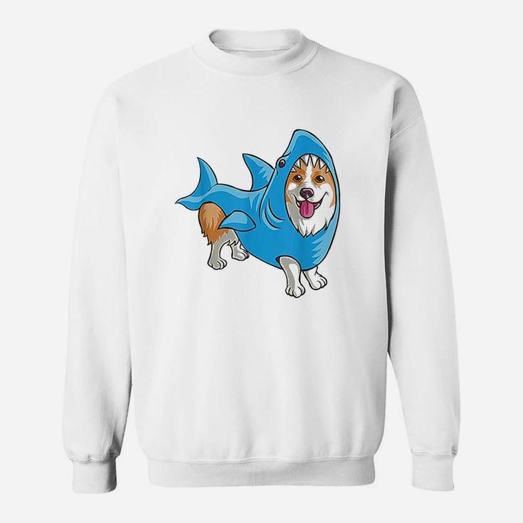 Shark Corgi Funny Dog Suit Puppy Great White Gift Sweatshirt