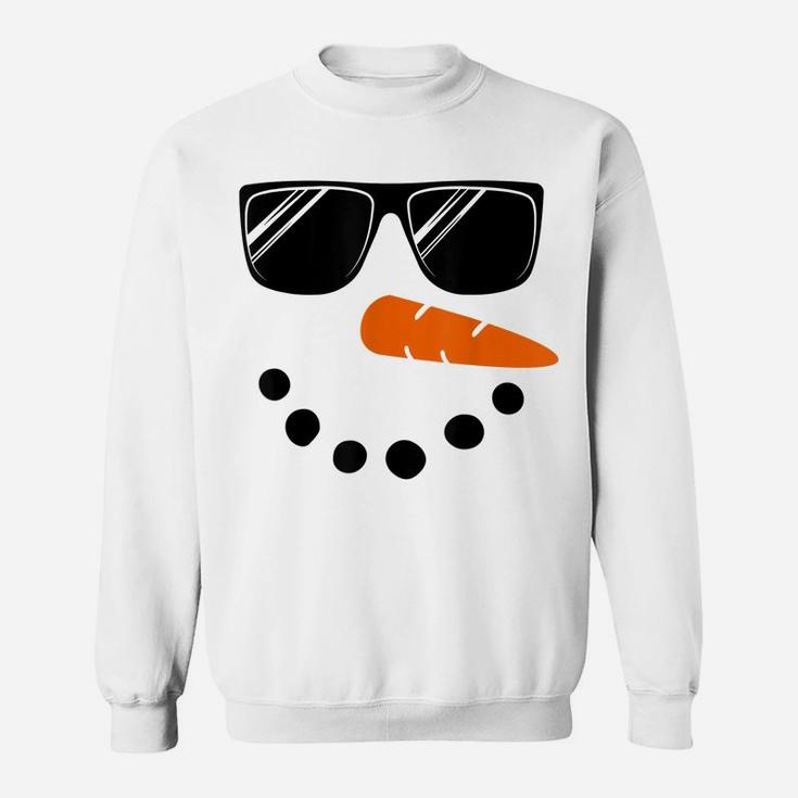 Snowman Face Shirt Boys Kids Toddler Glasse Christmas Winter Sweatshirt