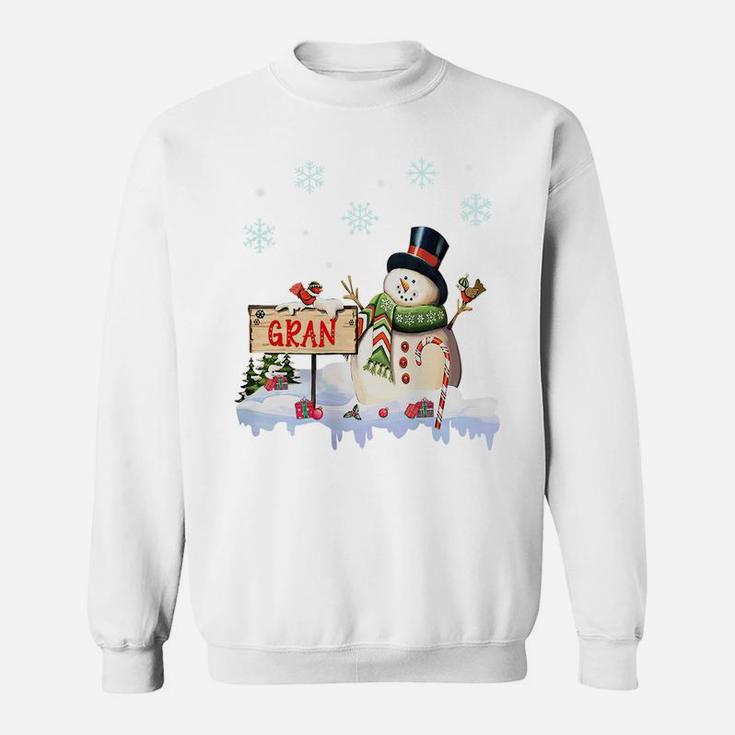 Snowman Gran Freeze Christmas Party Gift Xmas Sweatshirt