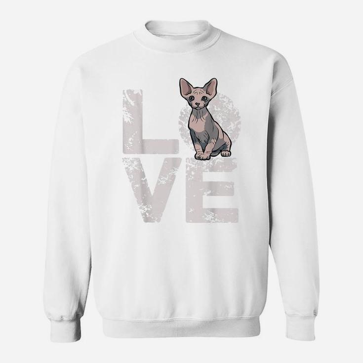 Sphynx Cat Hairless Cat Lovers Owner Valentines Day Gift Sweatshirt
