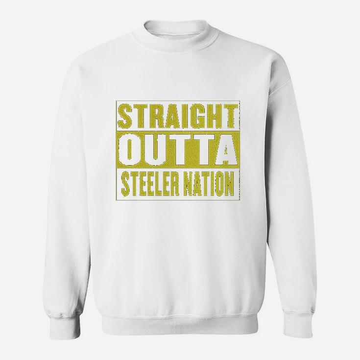 Straight Outta Steeler Nation Football Cropped Sweatshirt