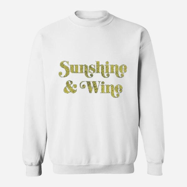 Sunshine And Wine Funny Summertime Drinking Sweatshirt