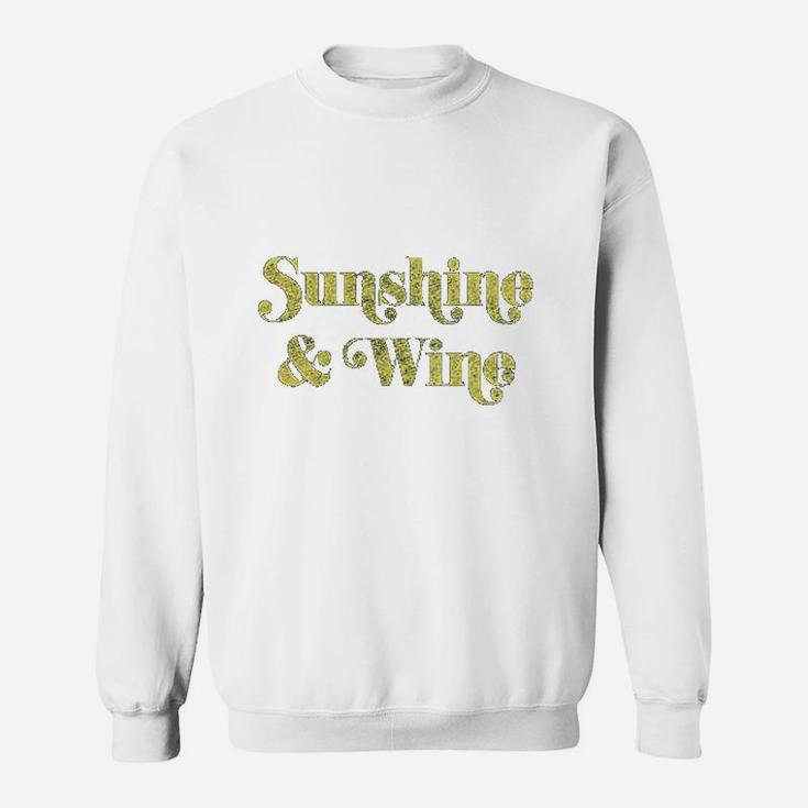 Sunshine And Wine Funny Summertime Drinking Vino Graphic Sweatshirt