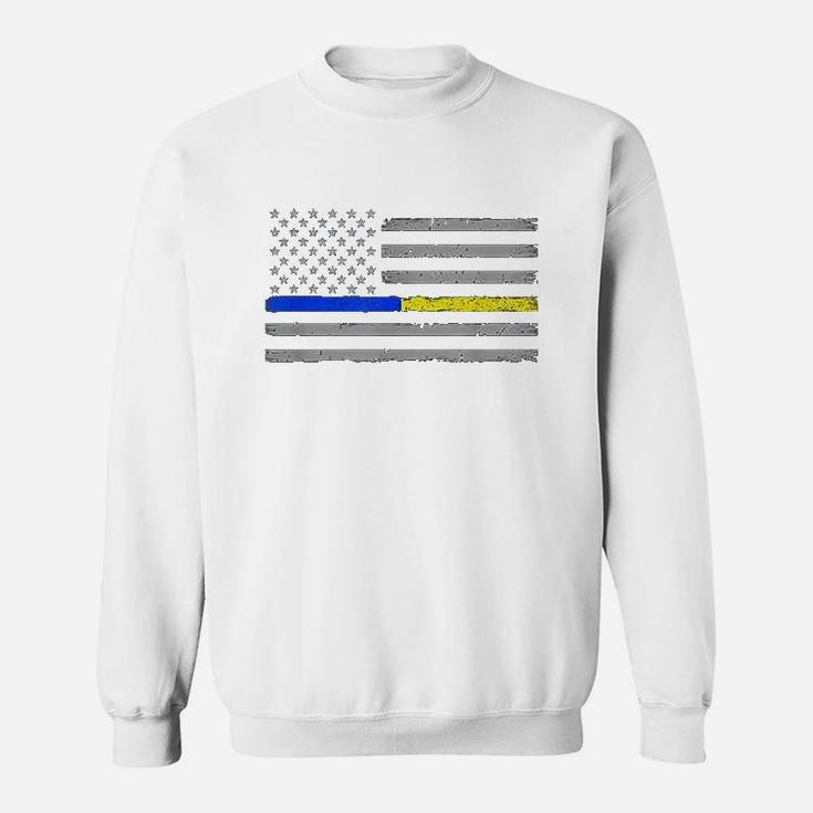 Thin Blue Gold Line 911 Police Sweatshirt