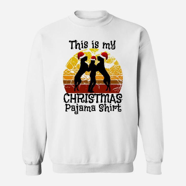 This Is My Christmas Pajama Funny Great Dane Xmas Holiday Sweatshirt Sweatshirt