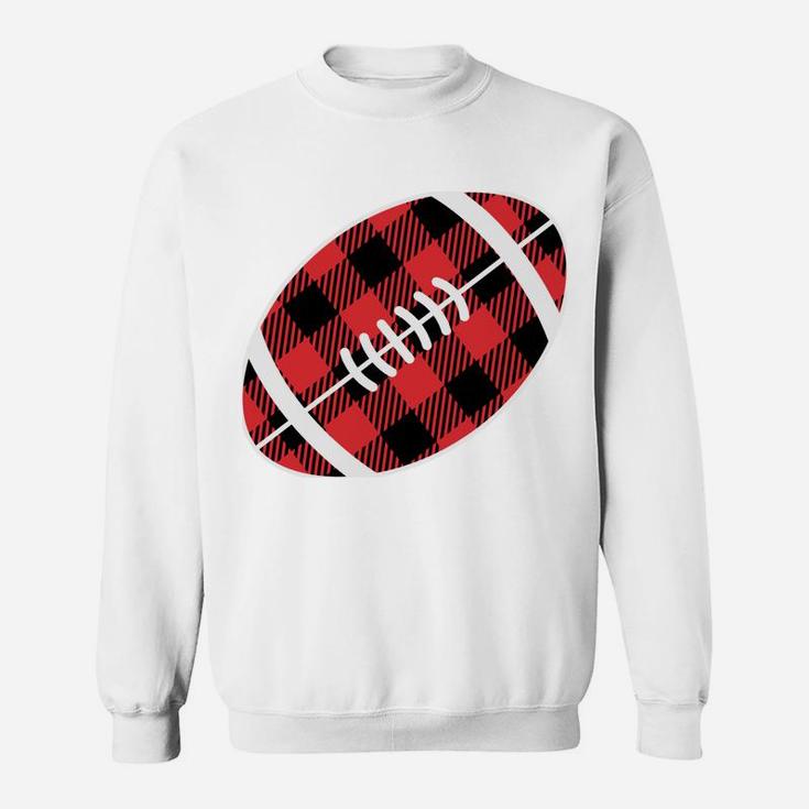 Tis The Season Buffalo Plaid Football Ball Christmas Pajama Sweatshirt Sweatshirt