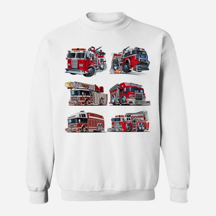 Types Of Fire Truck Boy Toddler Kids Firefighter Xmas Gifts Sweatshirt