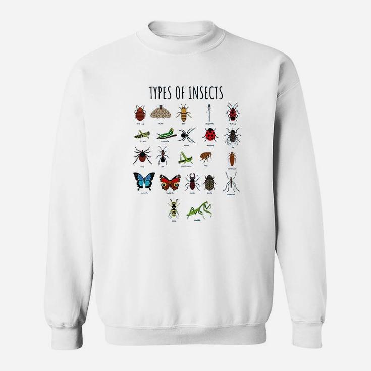 Types Of Insects Bug Identification Science Sweatshirt
