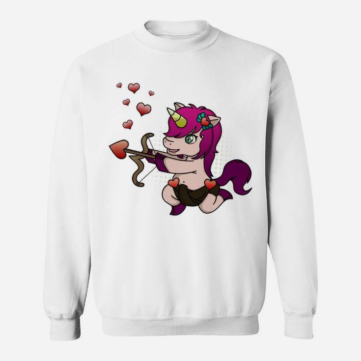 Unicorn Cupid Valentines Day Gift Valentine Sweatshirt