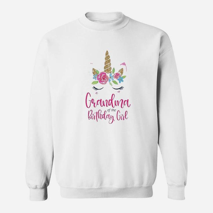 Unicorn Grandma Of The Birthday Girl Sweatshirt