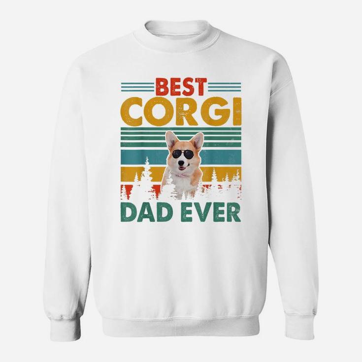 Vintag Retro Best Corgi Dog Dad Happy Father's Day Dog Lover Sweatshirt