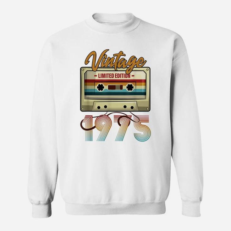 Vintage 1975 46Th Birthday Cassette Tape For Men Women B-Day Sweatshirt