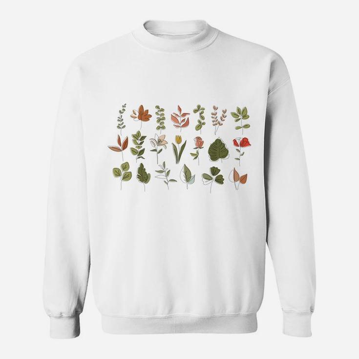 Vintage Inspired Flower Botanical Chart For Plant Gardeners Sweatshirt