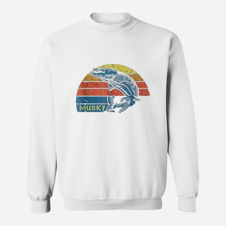 Vintage Inspired Musky Fishing Sweatshirt
