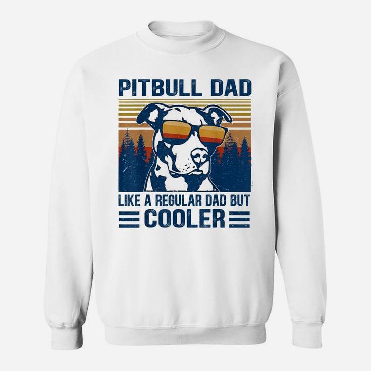 Vintage Pitbull Dad Like A Regular Dad But Cooler Funny Gift Sweatshirt