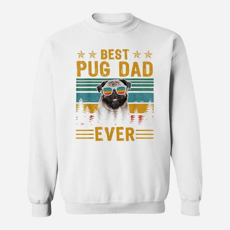 Vintage Retro Best Pug Dad Ever Dog Lover Father's Day Sweatshirt