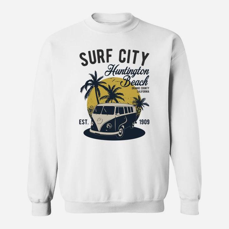 Vintage Surf City Huntington Beach California Summer Gift Sweatshirt Sweatshirt