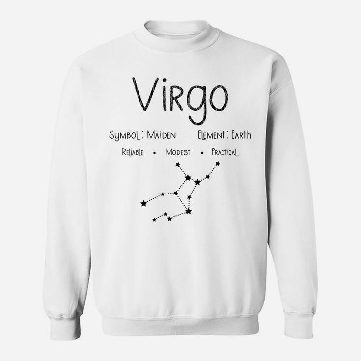 Vintage Virgo Horoscope Astrology Star Sign Birthday Gift Sweatshirt