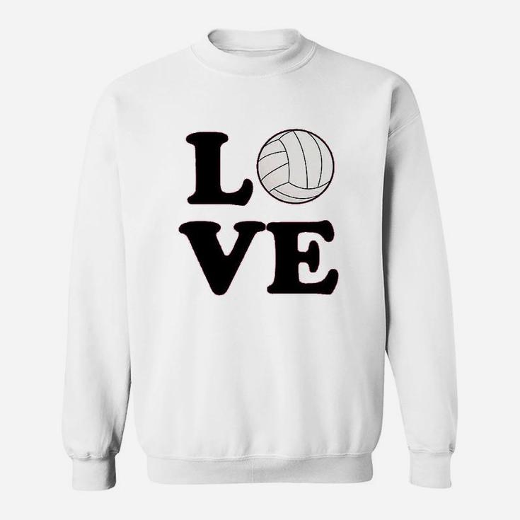 Volleyball Love Team Player Cute Fan Youth Kids Girl Boy Sweatshirt