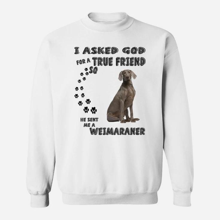 Weimaraner Quote Mom Weim Dad Costume, Cute Grey Hunting Dog Sweatshirt