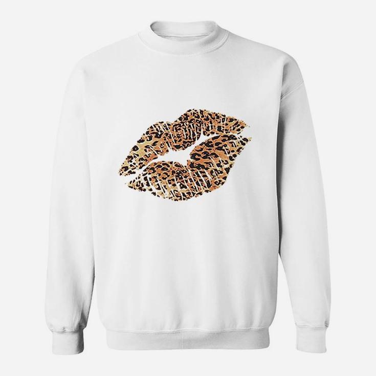 Women Leopard Lips  Summer Sweatshirt