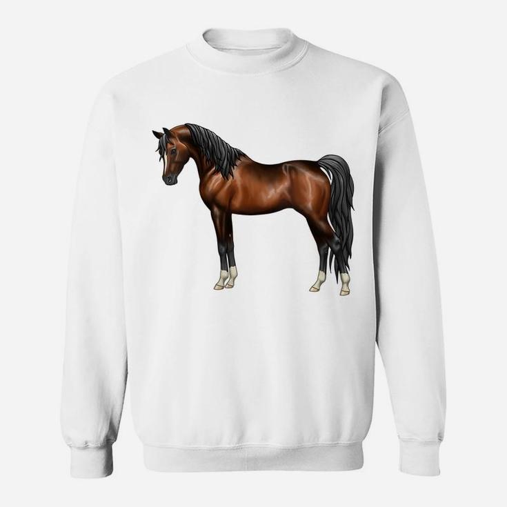 Womens Beautiful Dark Brown Bay Egyptian Arabian Horse Lovers Sweatshirt