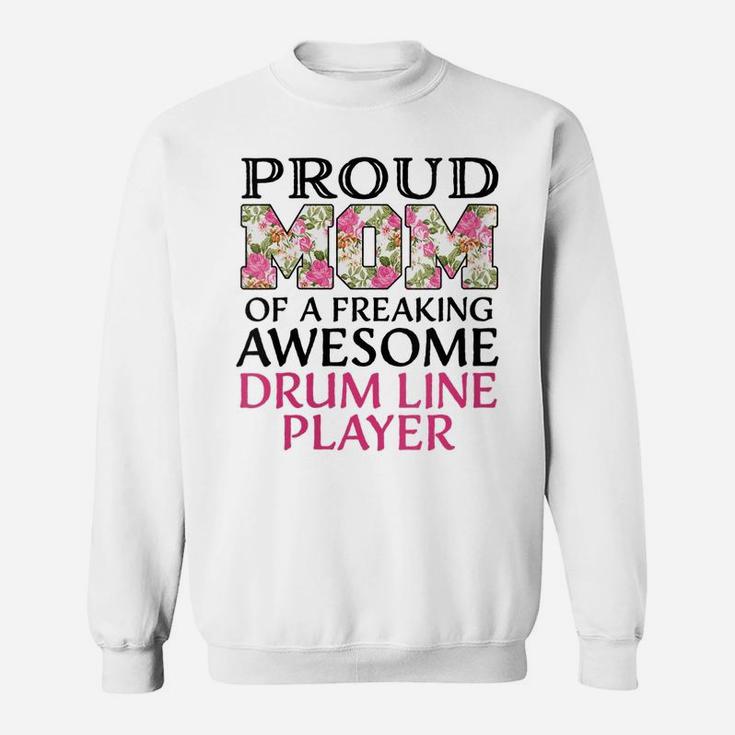 Womens Proud Mom Awesome Drum Line Player Sweatshirt