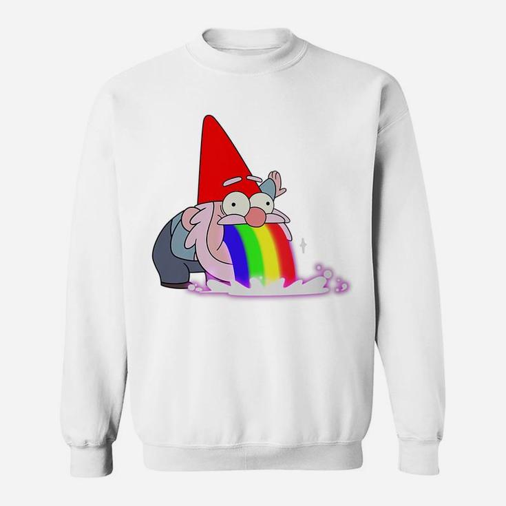 Womens Rainbow Puking Gnome Gravity Inspired Big Dipper Falls Tee Sweatshirt