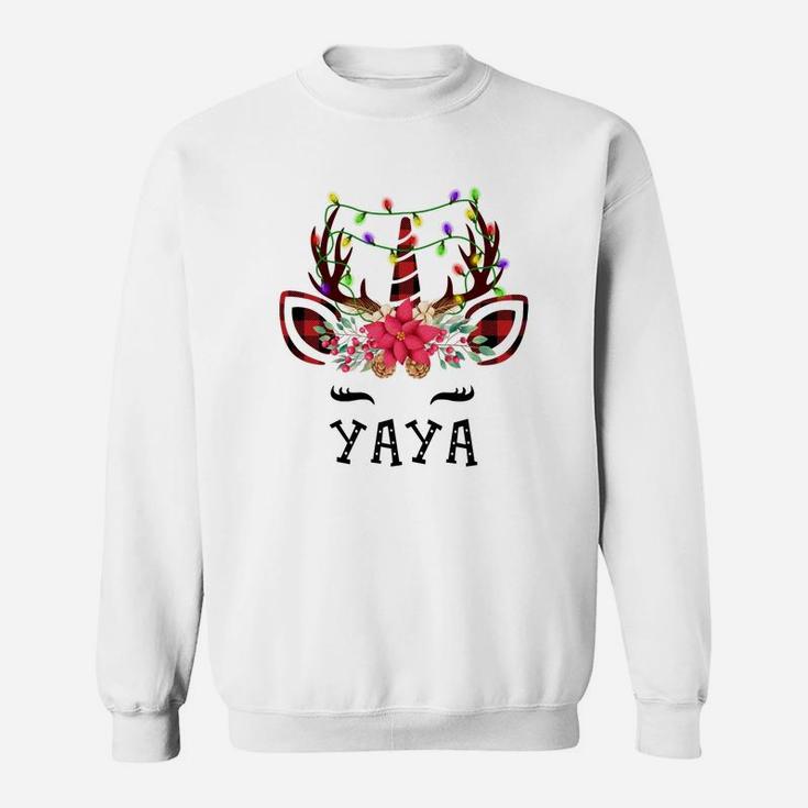 Yaya Reindeer - Christmas Gift For Grandma Sweatshirt Sweatshirt