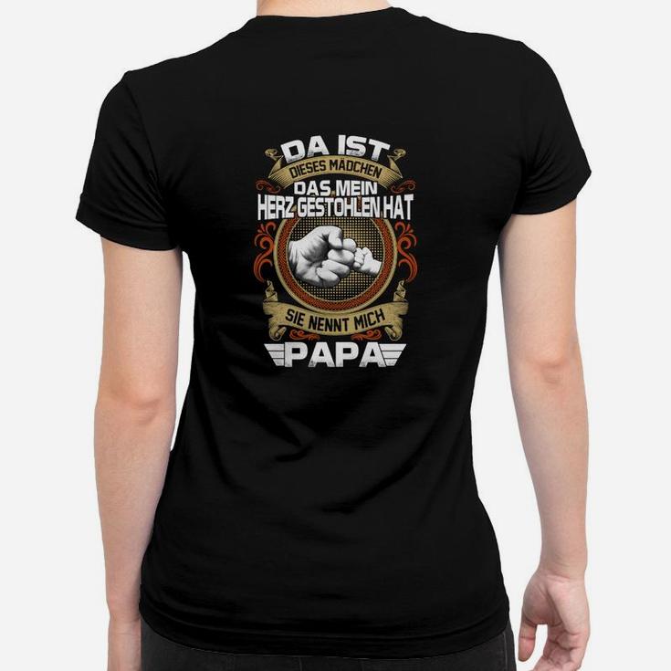 Herzstehlendes Mädchen Papa Frauen Tshirt, Vaterliebe Design