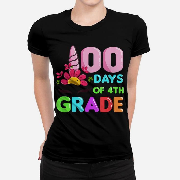 100 Days Of 4Th Grade School Girls Boys 100Th Day Of School Women T-shirt