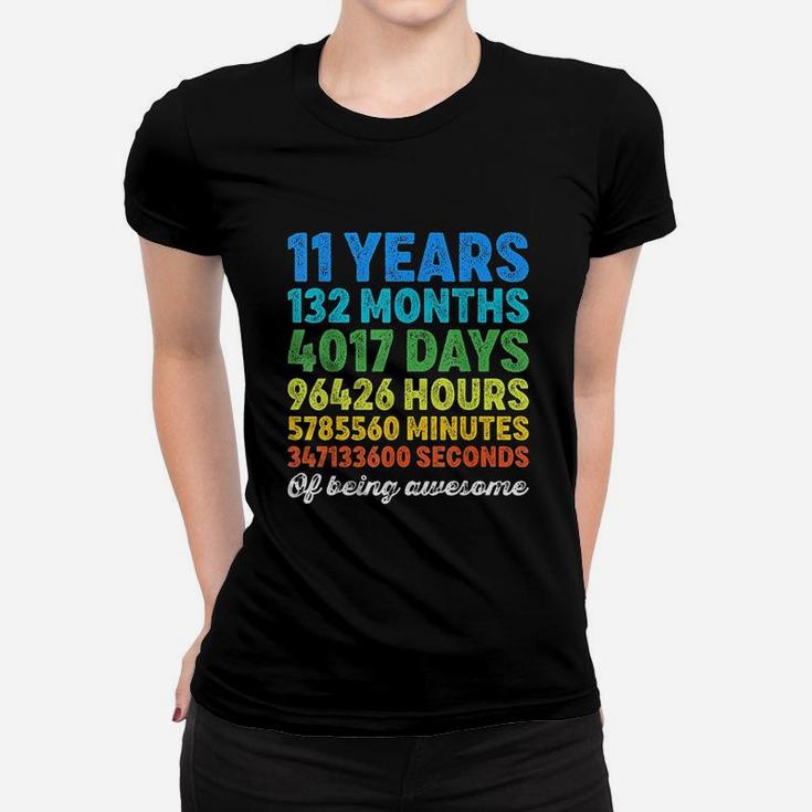11 Years Old 11Th Birthday Vintage Retro Countdown Women T-shirt