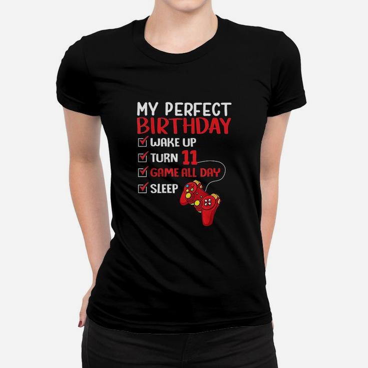 11Th Perfect Birthday Gaming 11 Years Old Women T-shirt