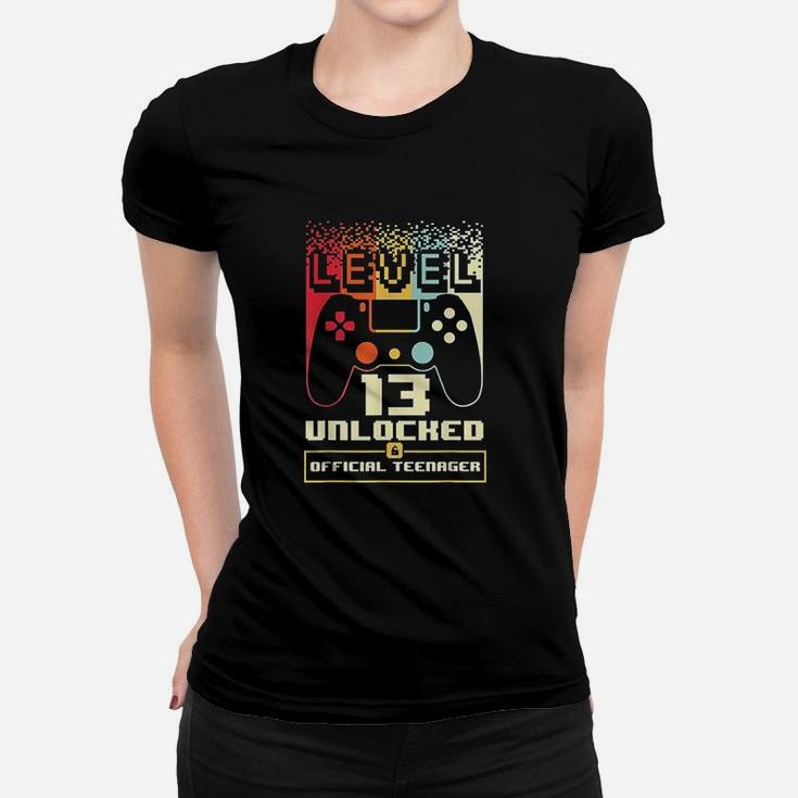 13Th Birthday Gift Boys Level 13 Unlocked Official Teenager Women T-shirt