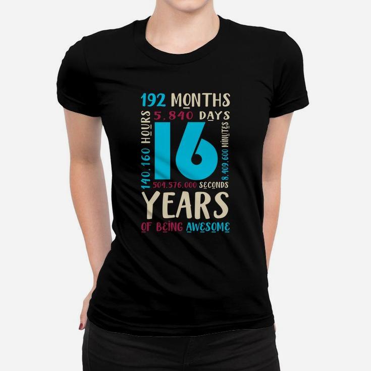 16Th Birthday Shirt Kids Gift 16 Year Old Boys Girls Sixteen Sweatshirt Women T-shirt