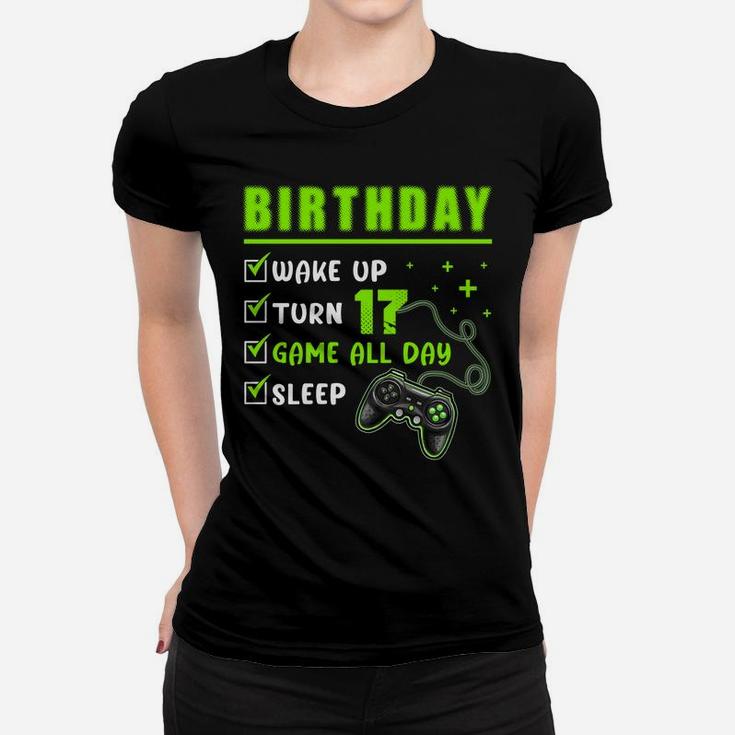 17 Year Old Gamer Boys Kids 17Th Perfect Birthday Gaming Women T-shirt
