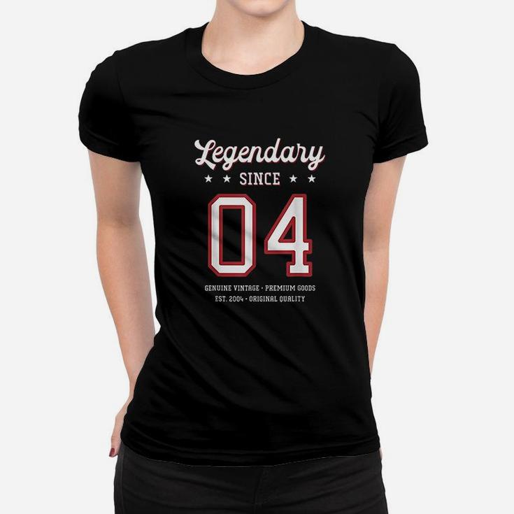 17Th Birthday Gift Legendary Since 2004 Women T-shirt