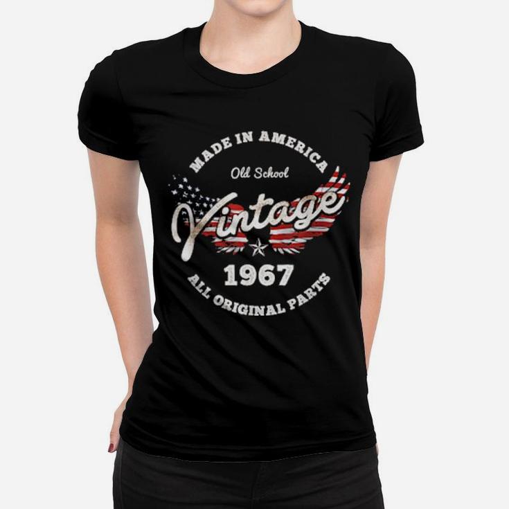 1967 Old School Made America 54Th Birthday Distressed Shirt Women T-shirt