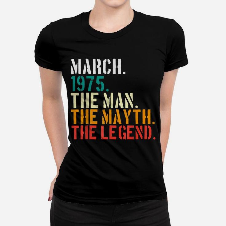 1975 Vintage Born Man Myth Legend 45 Years Old T-Shirt Women T-shirt