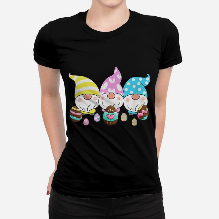 3 Easter Gnomes Pastel Spring Egg Hunt Hunting Candy Eggs Women T-shirt