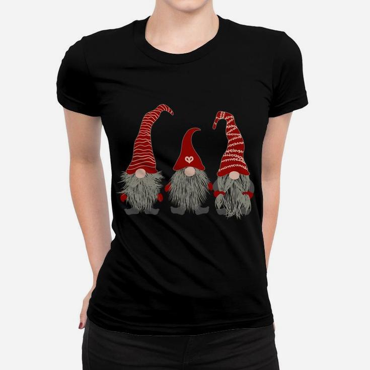 3 Nordic Gnomes Swedish Nisse Tomte Christmas Pajama Gift Women T-shirt