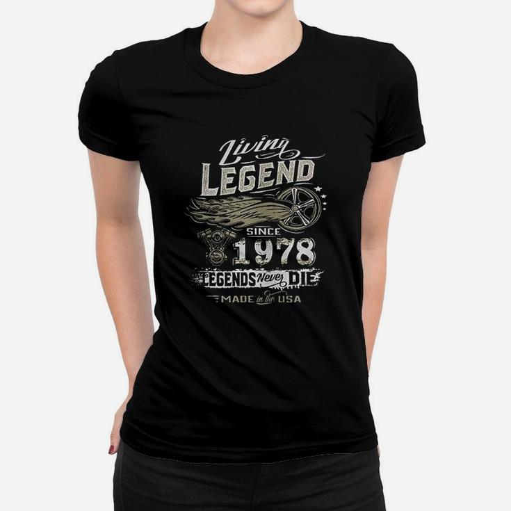 43Th Birthday Living Legend Born In 1978 Short Sleeve Women T-shirt
