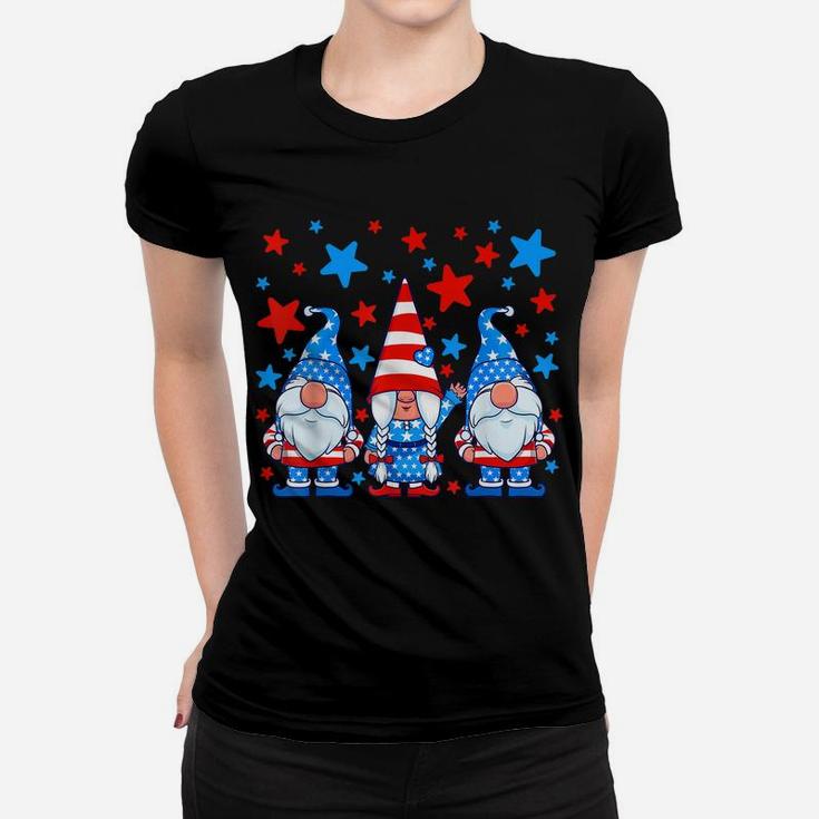 4Th Of July Gnomes Patriotic American Flag Cute Gnome Women Women T-shirt