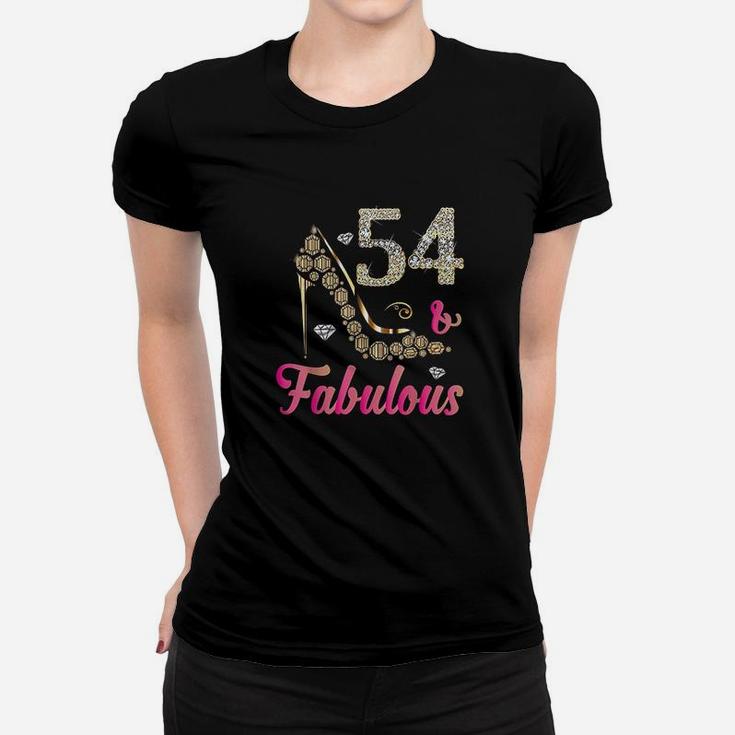 54 And Fabulous Funny 54Th Birthday Cute Gift Beautiful Fun Women T-shirt