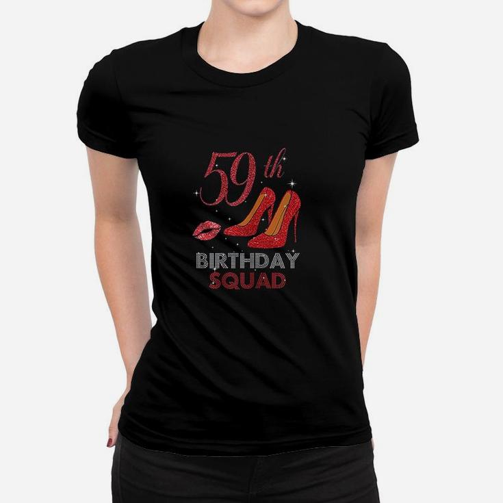 59Th Birthday Squad Stepping Into 59 Red Shoes Women T-shirt